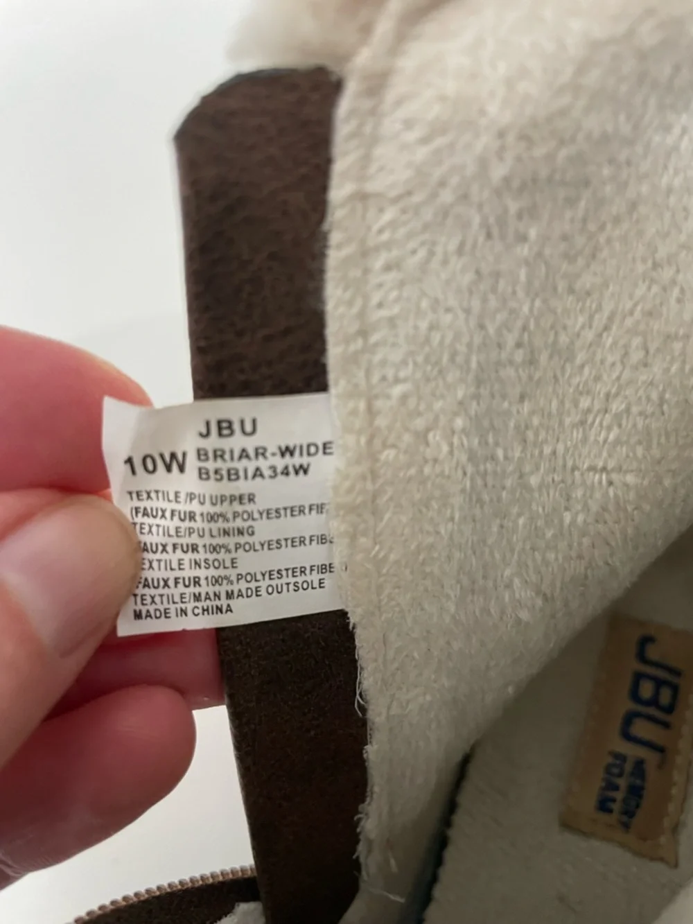 JBU Briar Chocolate Brown Micro Suede Shearling Winter Ankle Boots, size 10W